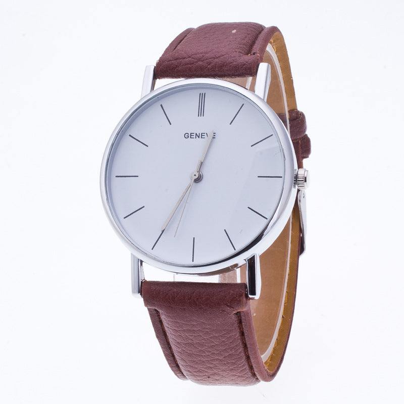 Belt Geneva Sport Watch PU Leather Strap