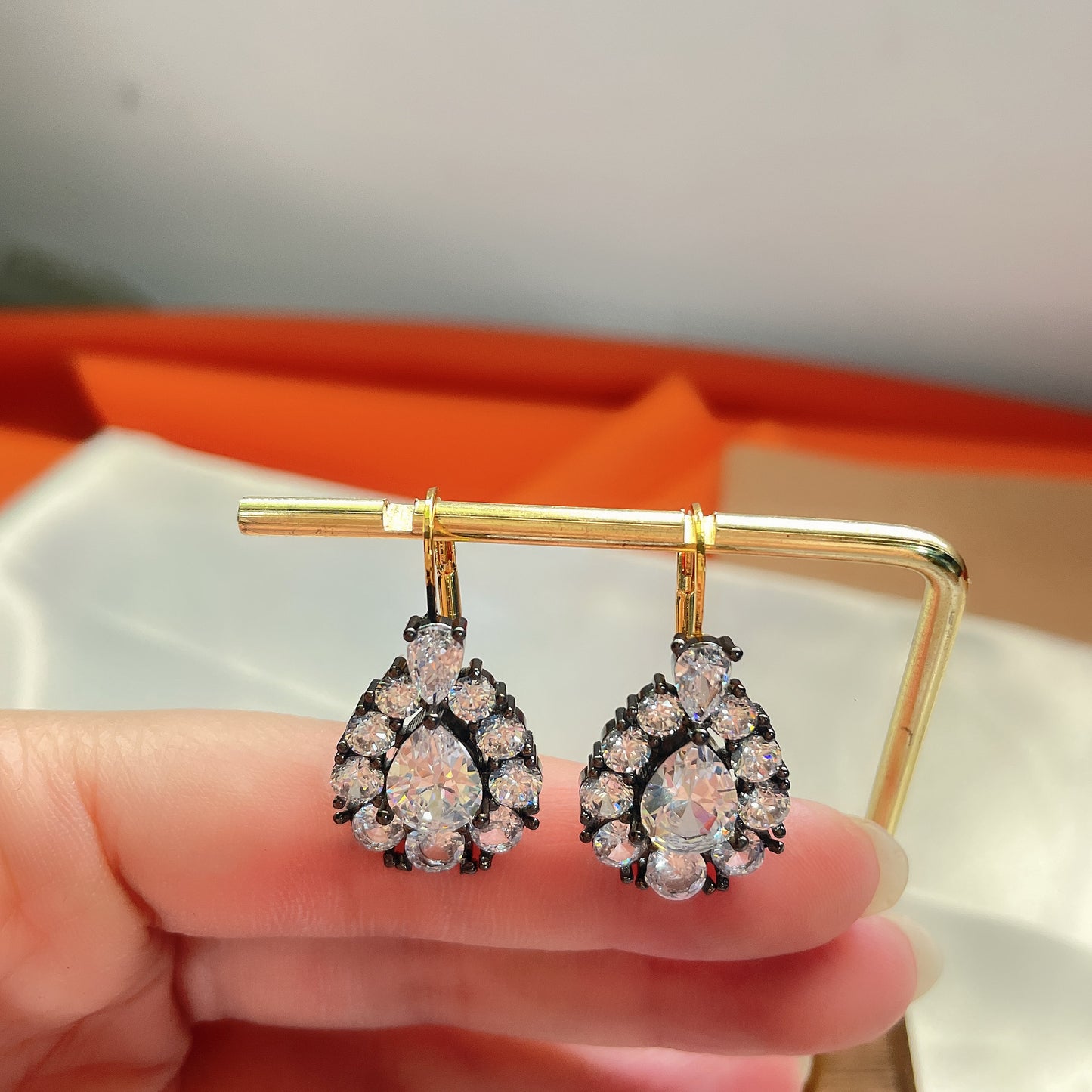 Elegant Elegant Alloy Champagne Earrings