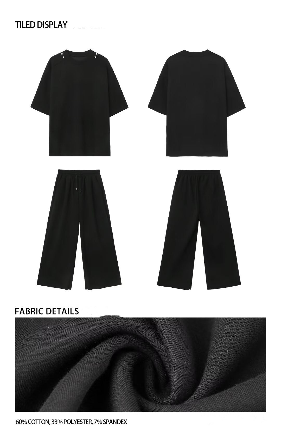 Men's Short-sleeved T-shirt Straight-leg Pants Casual Sports Suit