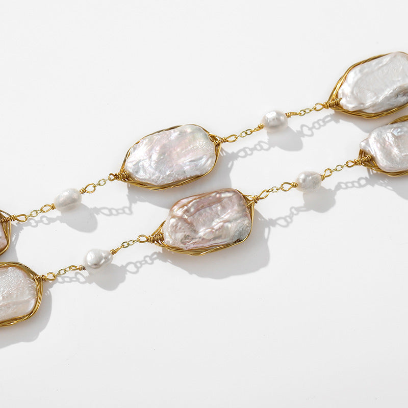 Freshwater Pearl Necklace For Women 2023 New Trendy Short Unique Design Accessories