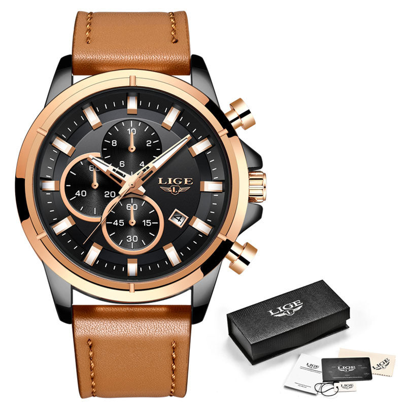Men's Waterproof Timing Belt Sports Quartz Watch