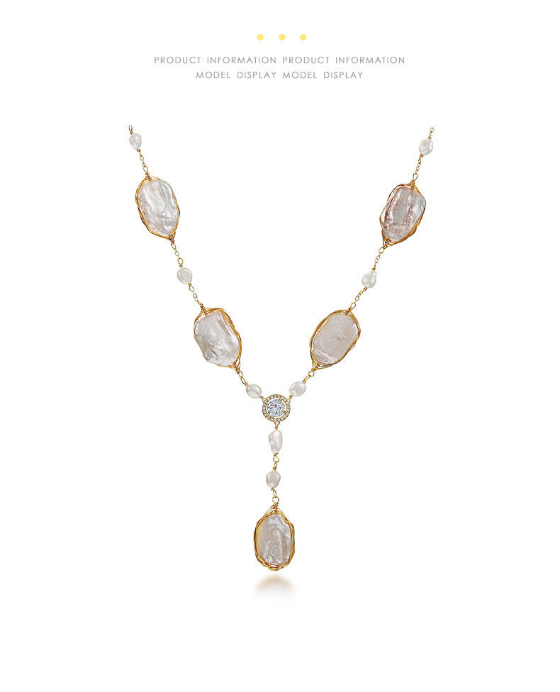 Freshwater Pearl Necklace For Women 2023 New Trendy Short Unique Design Accessories
