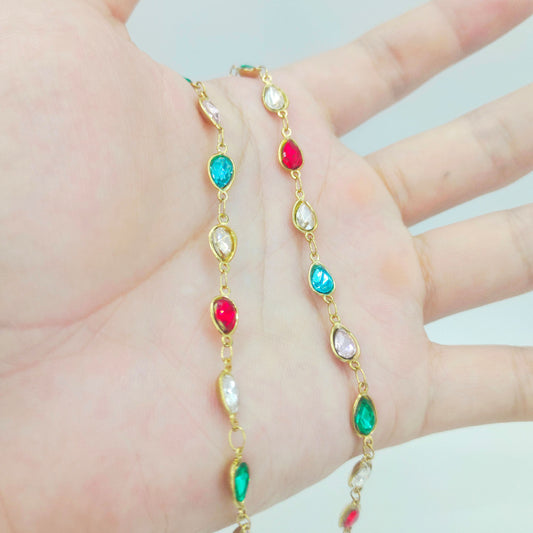 Personalized Color Five-pointed Star Heart-shaped Stainless Steel Chain