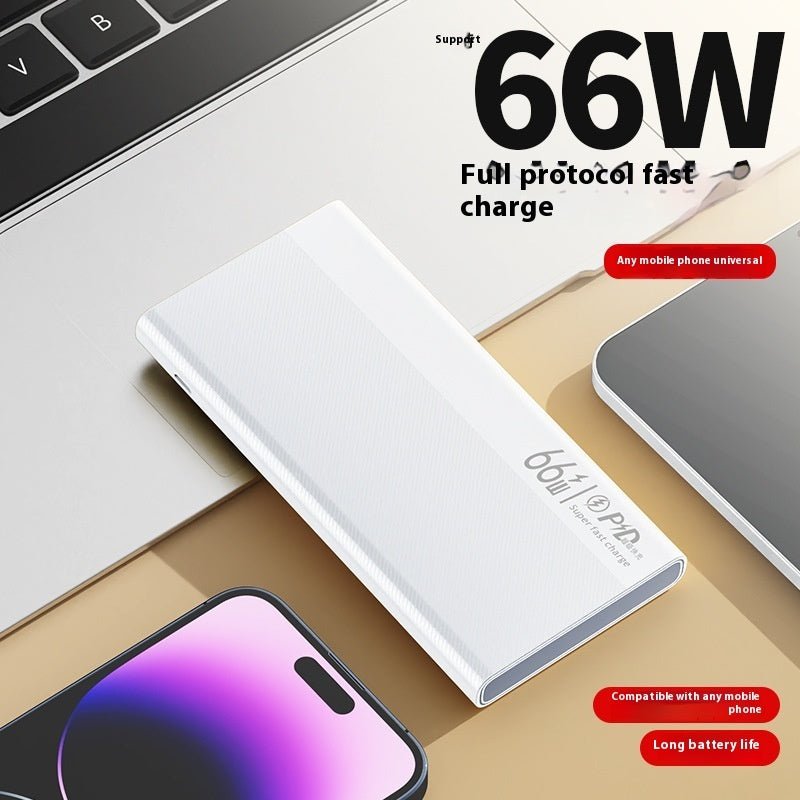 Large Capacity Mobile Power PD66w Fast Charging Lightweight Universal
