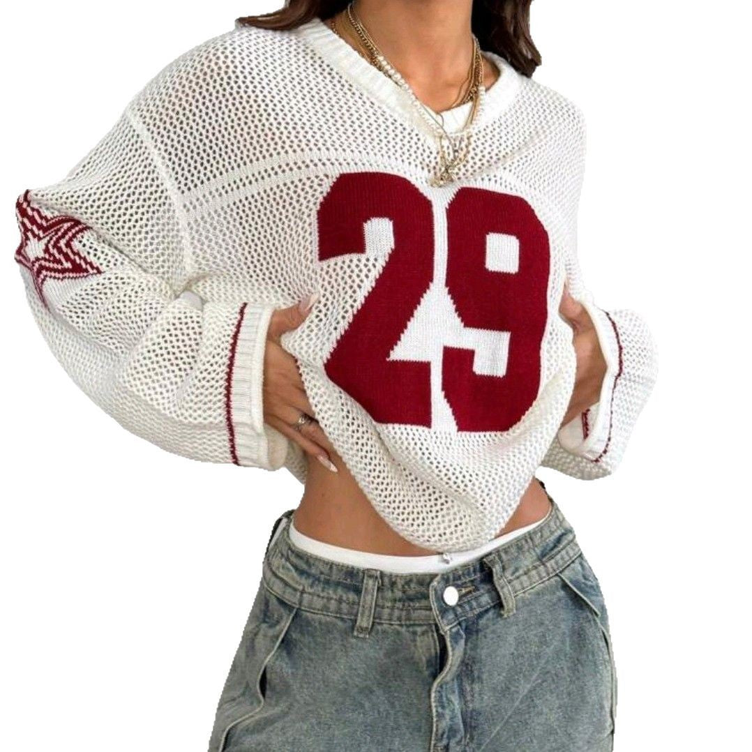 New Women's Knitted Striped Jersey