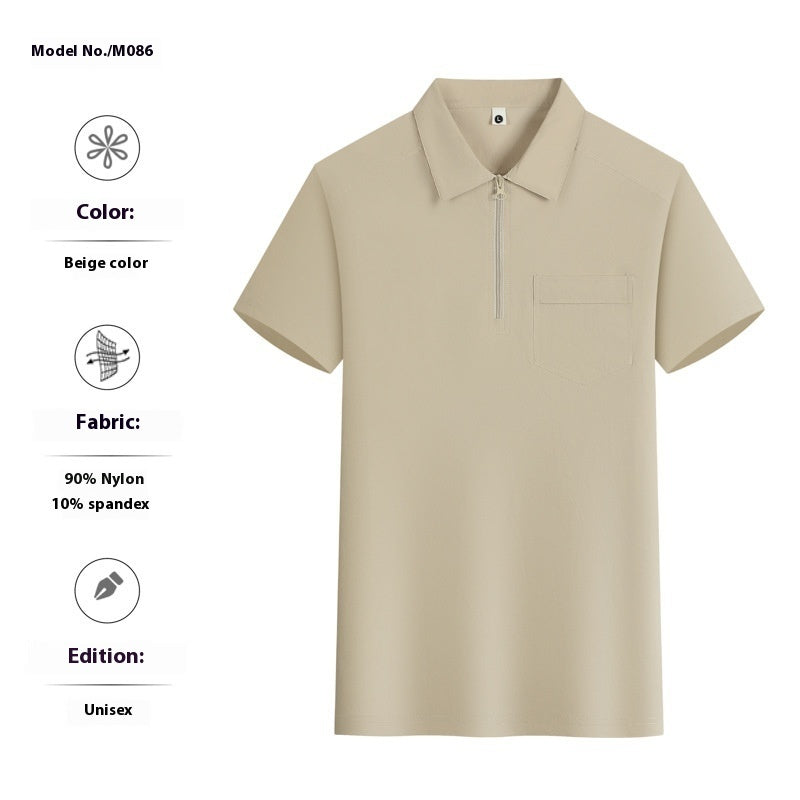 Zipper Pocket Lapels Tooling Culture Advertising Shirt