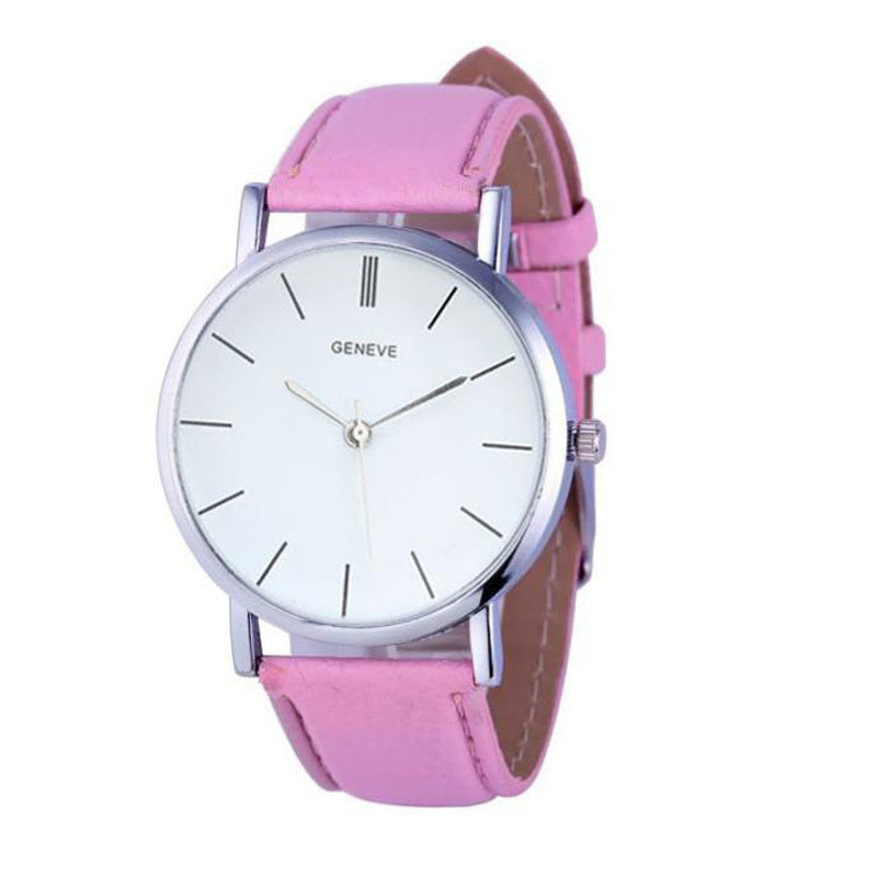 Belt Geneva Sport Watch PU Leather Strap