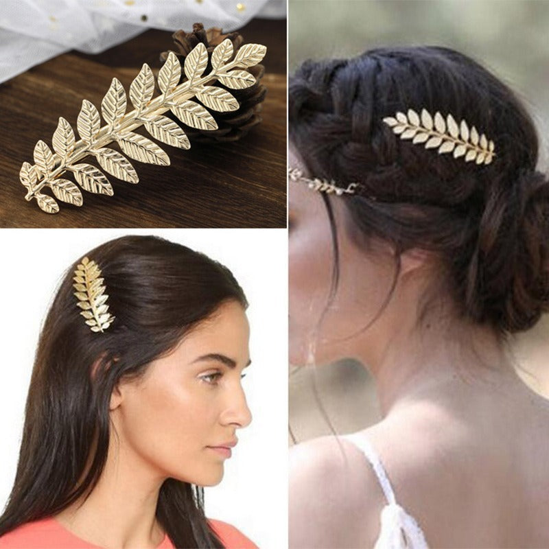 Metal Leaf Hairpin Clip