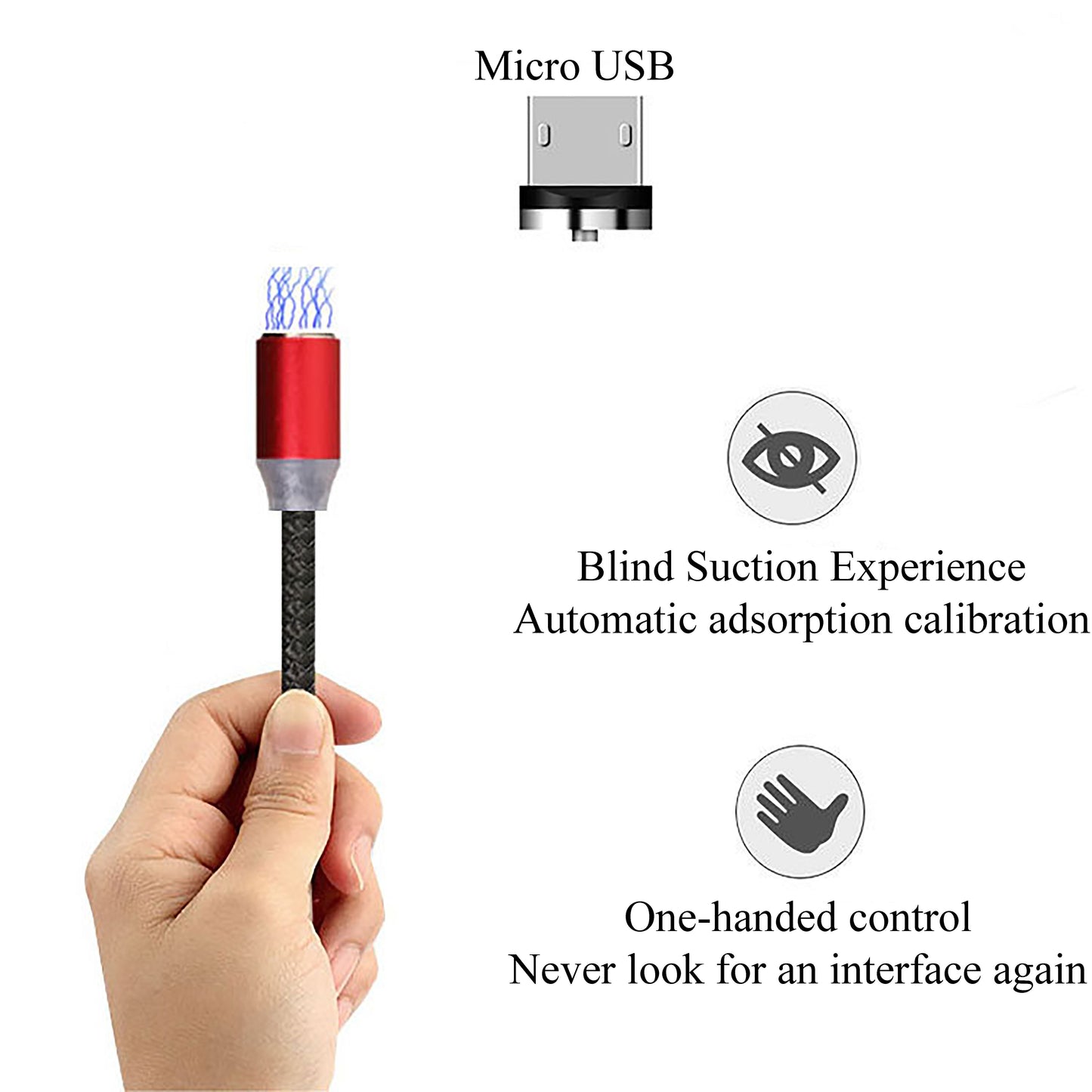 Android Type c Three-in-One Magnetic Suction Head Charging Cable