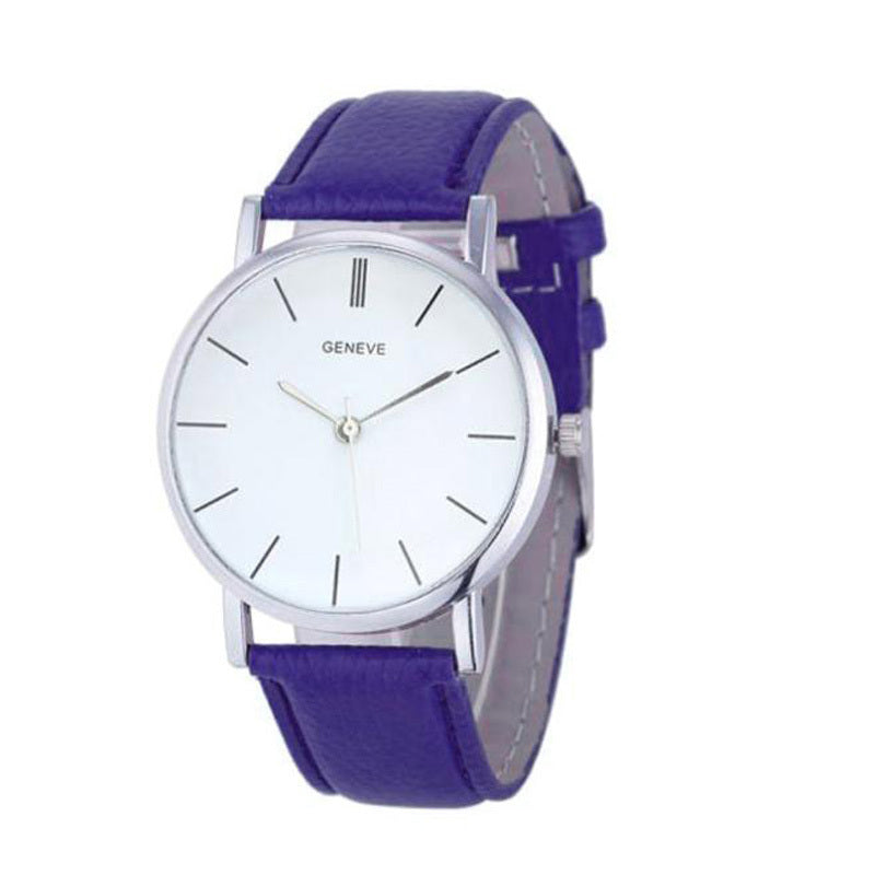 Belt Geneva Sport Watch PU Leather Strap