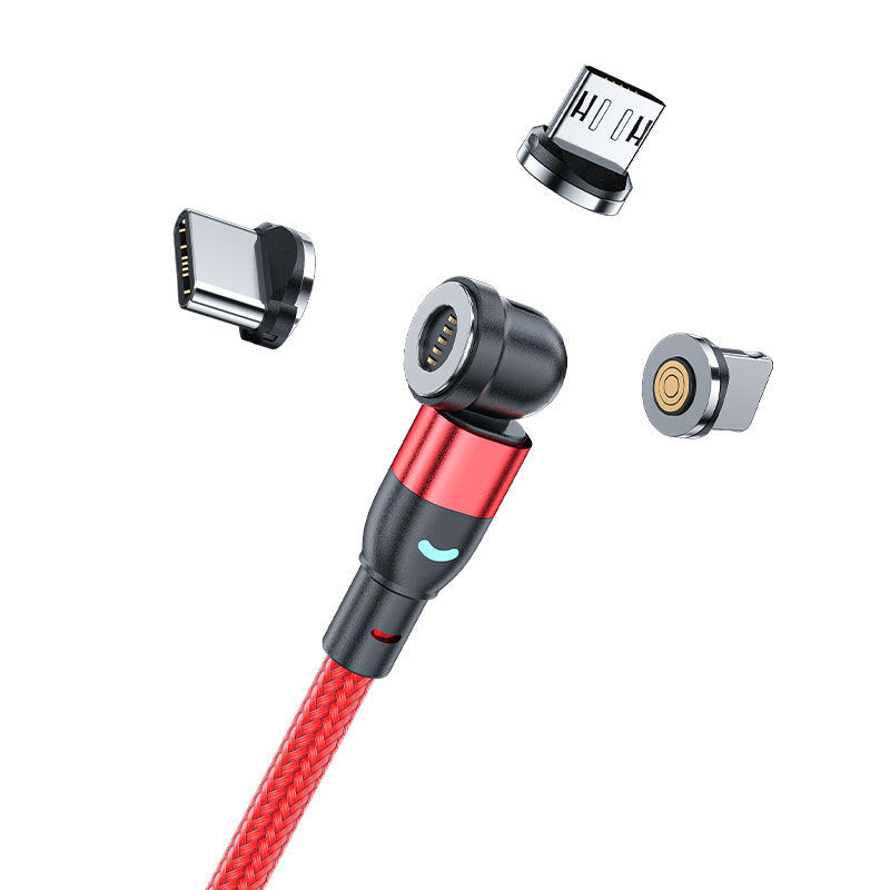3A Fast Charging Mobile Phone Black Technology Magnetic Data Cable Three-in-one