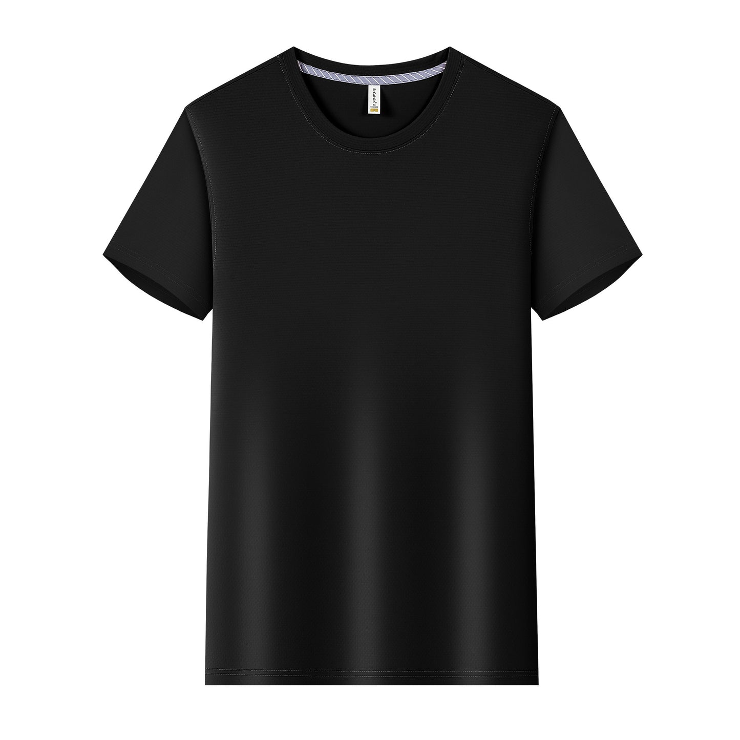 Ice Water Cube Brocade Ammonia Round Neck T-shirt