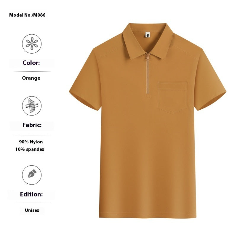 Zipper Pocket Lapels Tooling Culture Advertising Shirt