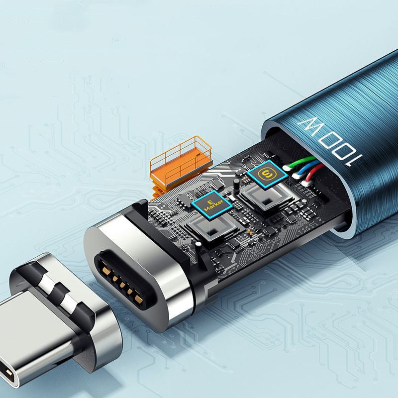 Magnetic Absorption Data Cable PD100W Fast Charging