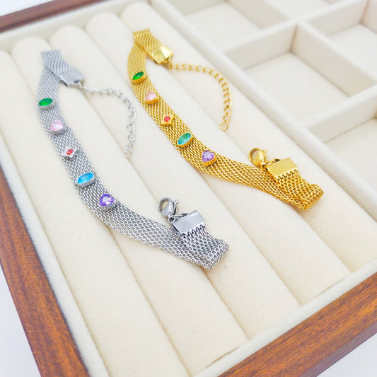Gold-plated Korean Fashion Woven Bracelet