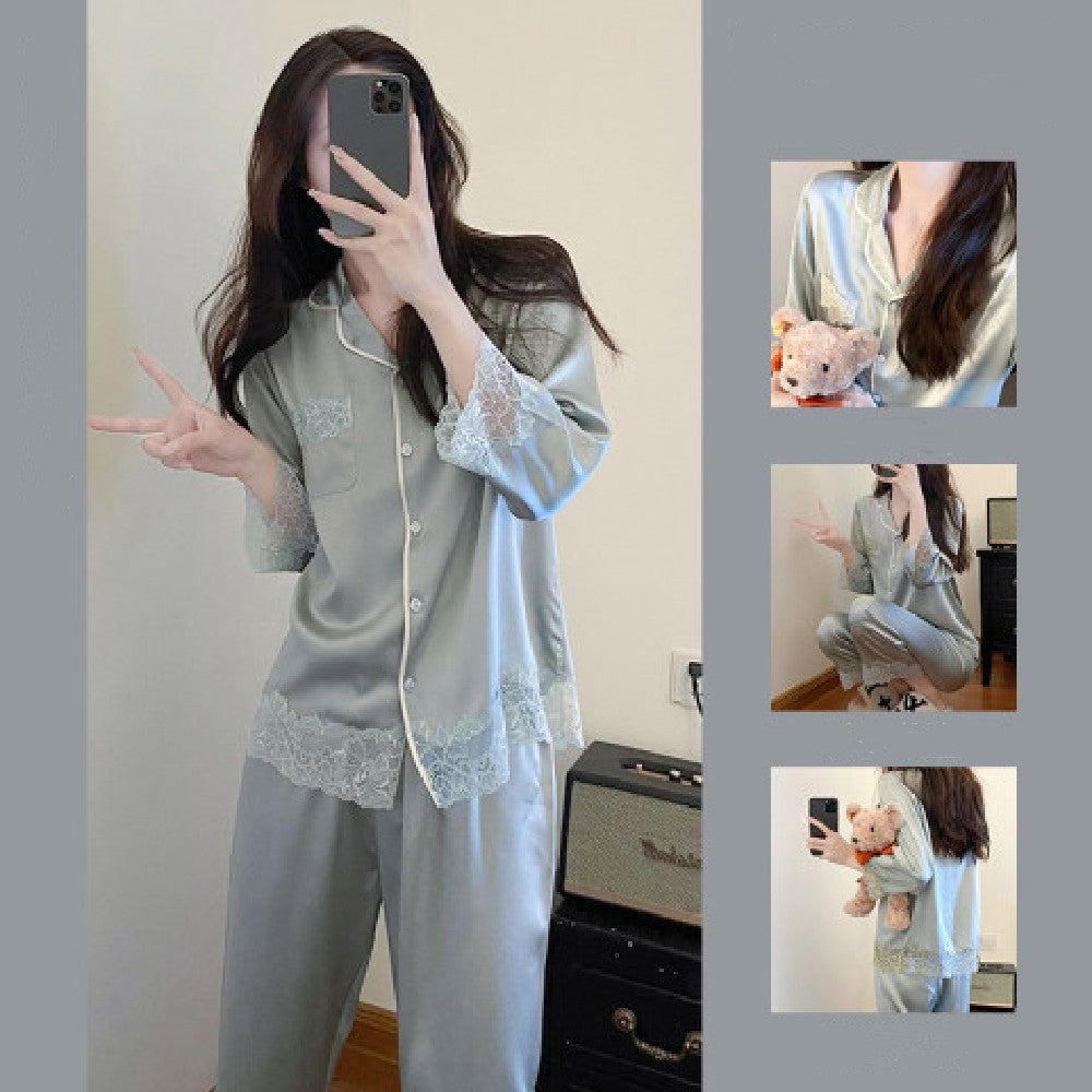 Women's Silk Home Clothing Set