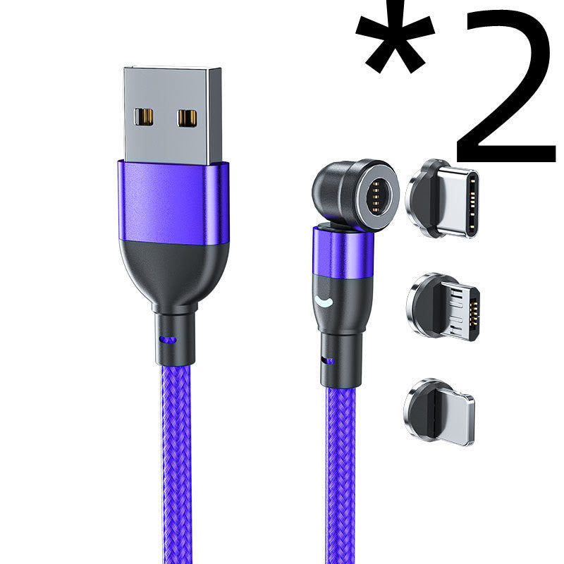 3A Fast Charging Mobile Phone Black Technology Magnetic Data Cable Three-in-one
