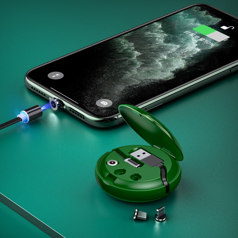 Magnetic Retractable Data Cable Three In One Mobile Phone Charging