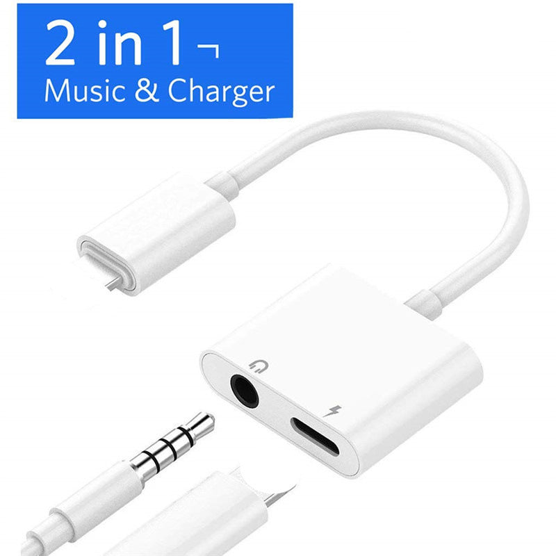 Applicable Mobile Phone 8X Headset Audio Adapter To 35mm Headset Charging 2 In 1 Audio Adapter Cable
