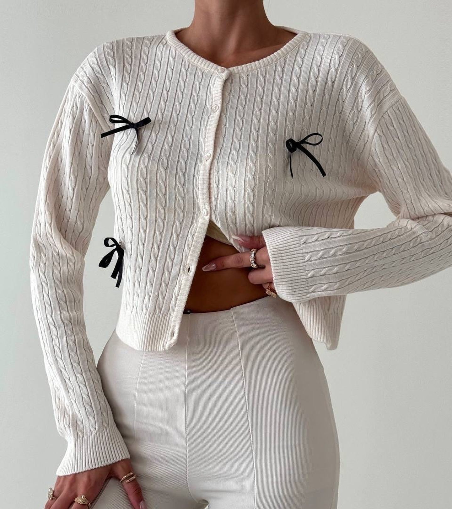 Bow Design Blouse Women's Clothing