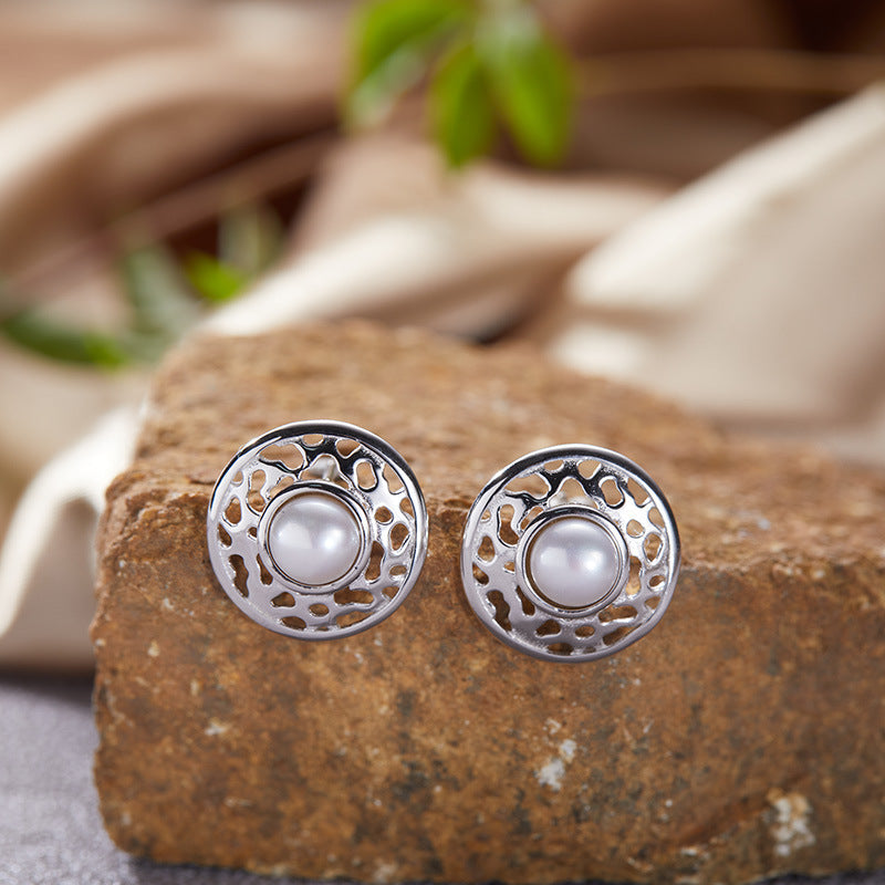 S925 Sterling Silver Natural Earrings For Women