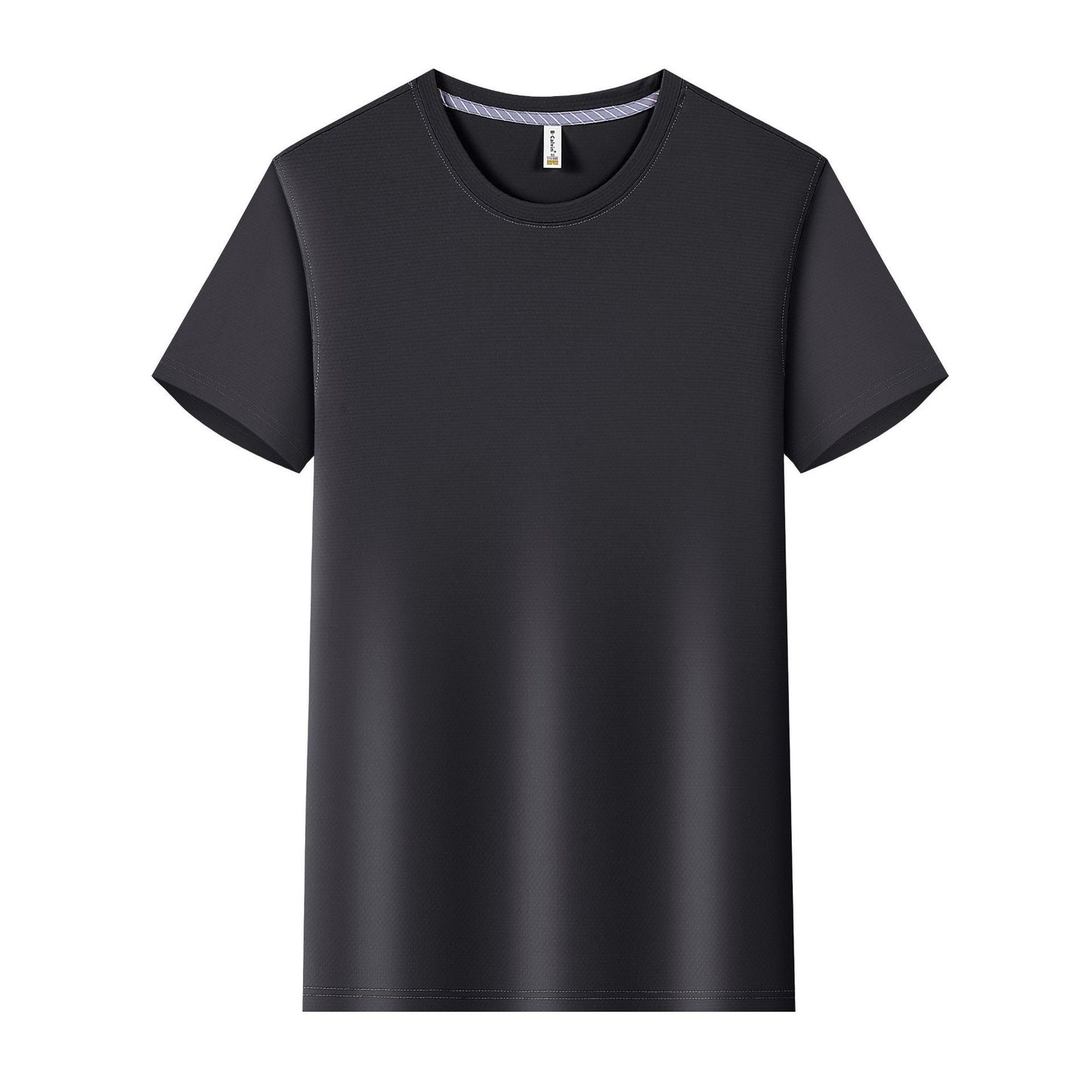Ice Water Cube Brocade Ammonia Round Neck T-shirt