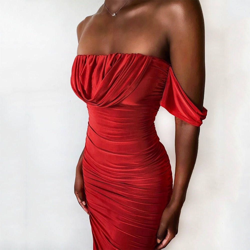 Off-shoulder Dress Women's Clothing