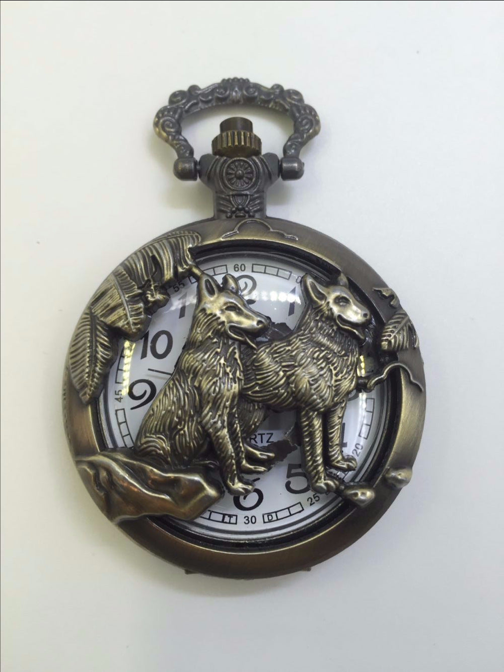Retro Antique Chinese Pendant Necklace Mens Round Bronze