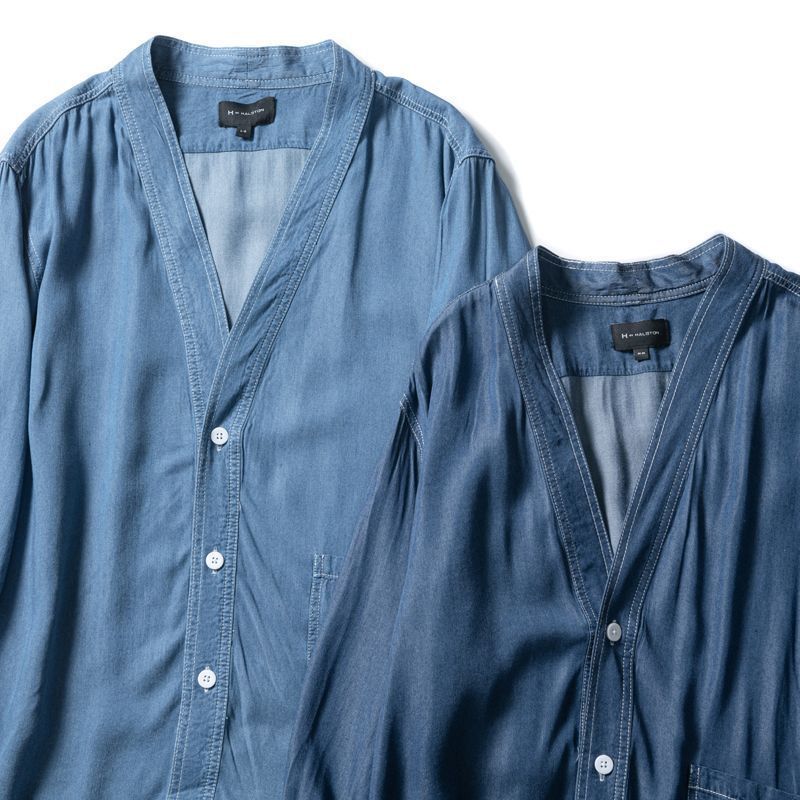 Men Three-quarter Sleeve Trendy Loose V-neck Casual Denim Coat