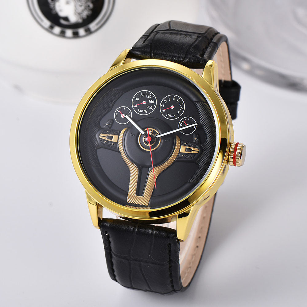 Men's belt quartz watch