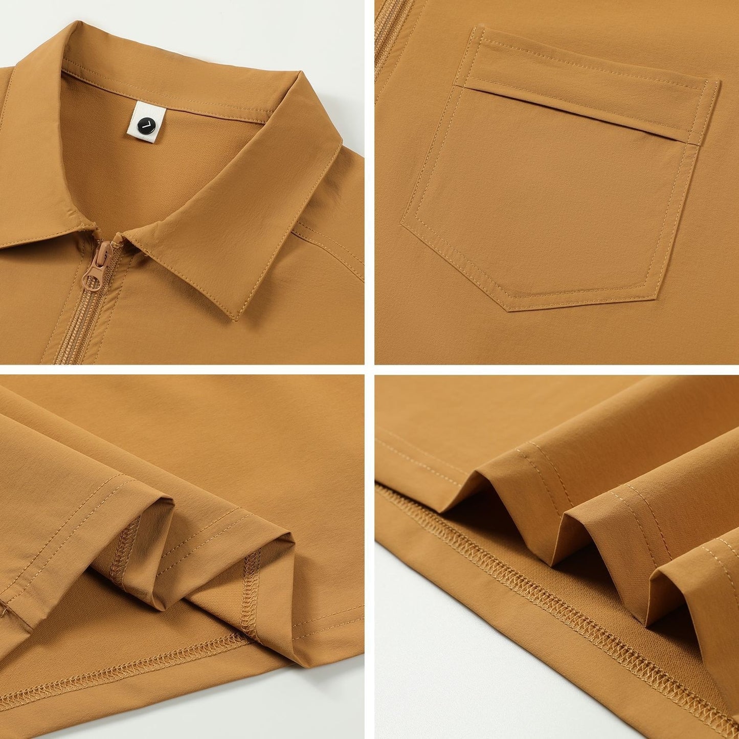 Zipper Pocket Lapels Tooling Culture Advertising Shirt