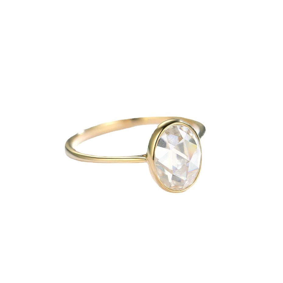 S925 Sterling Silver Gold-plated Ring For Women Light Luxury