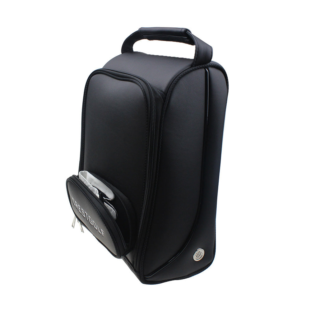 Golf Shoe Bag For Men PU Dust-Proof Storage Organizer Zippered Bag Dust-Proof Storage Organizer For Outdoor Travel Holiday