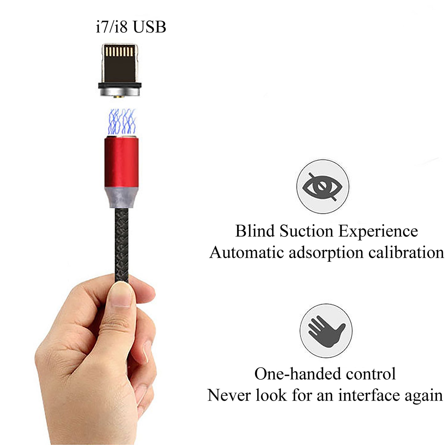 Android Type c Three-in-One Magnetic Suction Head Charging Cable