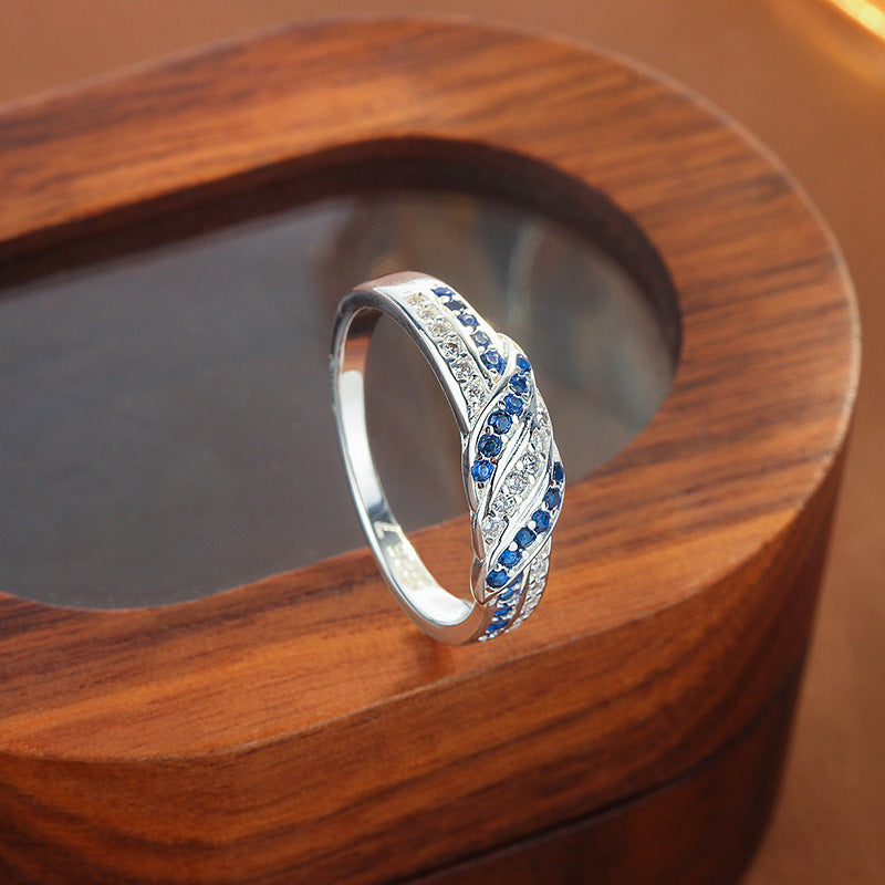 Advanced Simple And Irregular Cross Ribbon Closed Ring