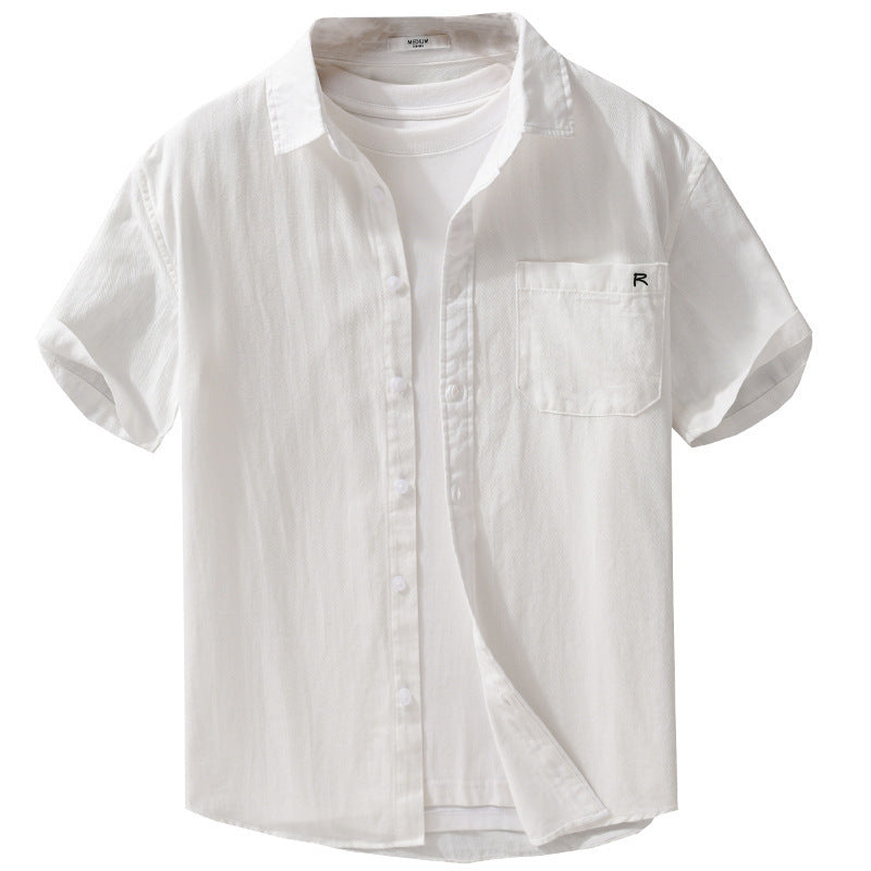 Summer Menswear Simple All-matching Short-sleeved Shirt