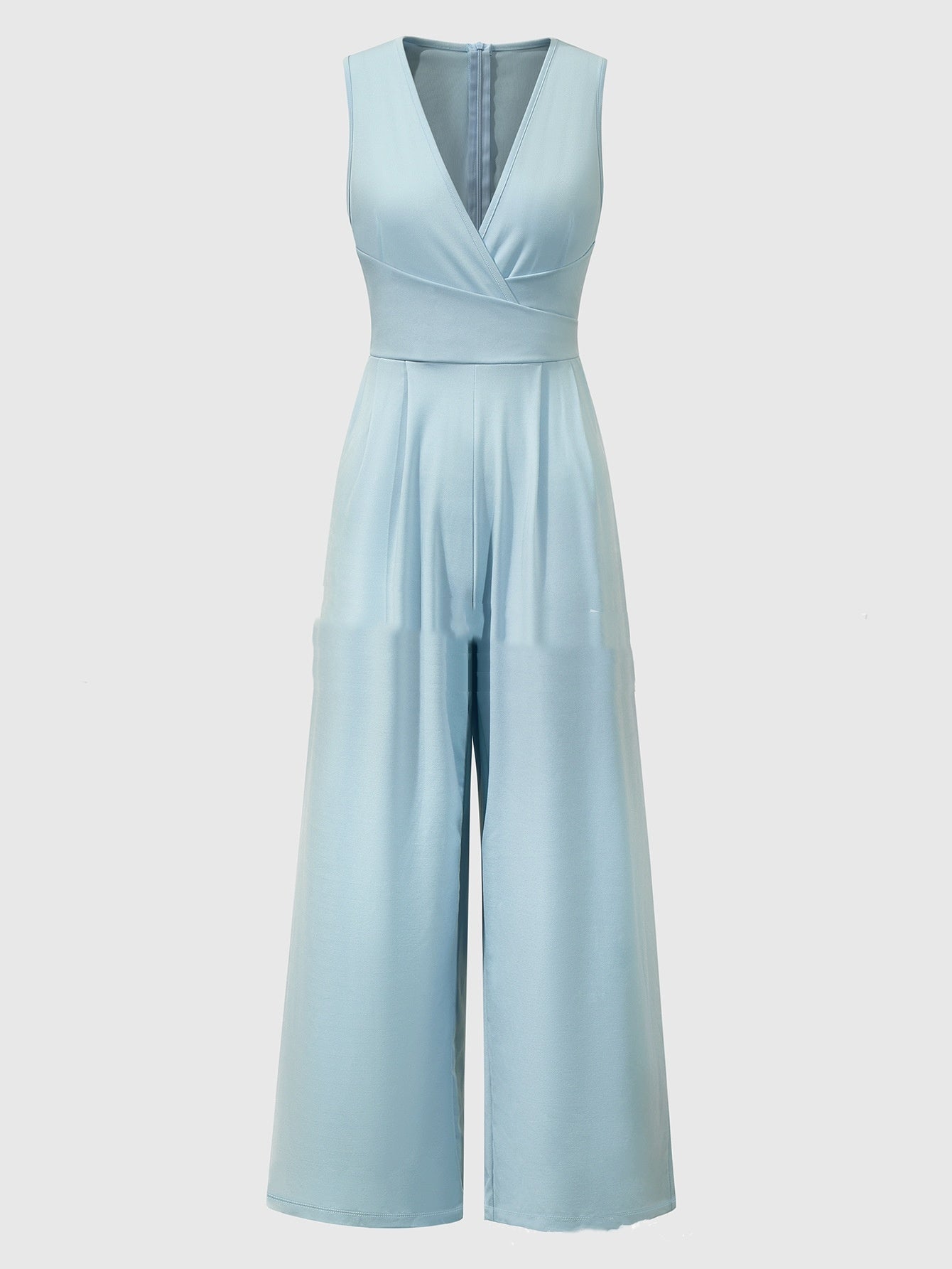 Women's Solid Color Wide Leg Jumpsuit