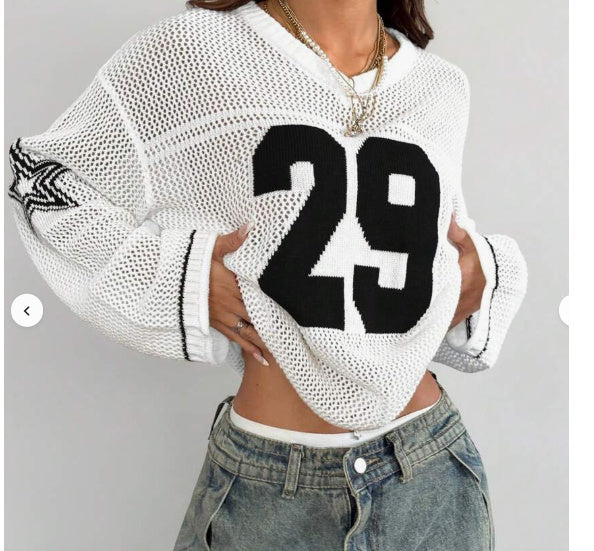 New Women's Knitted Striped Jersey