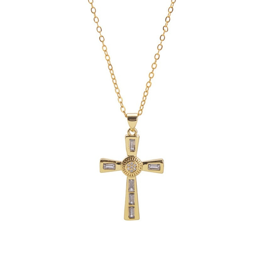 Niche Personality Hip Hop Mens Cross Necklace Pendant