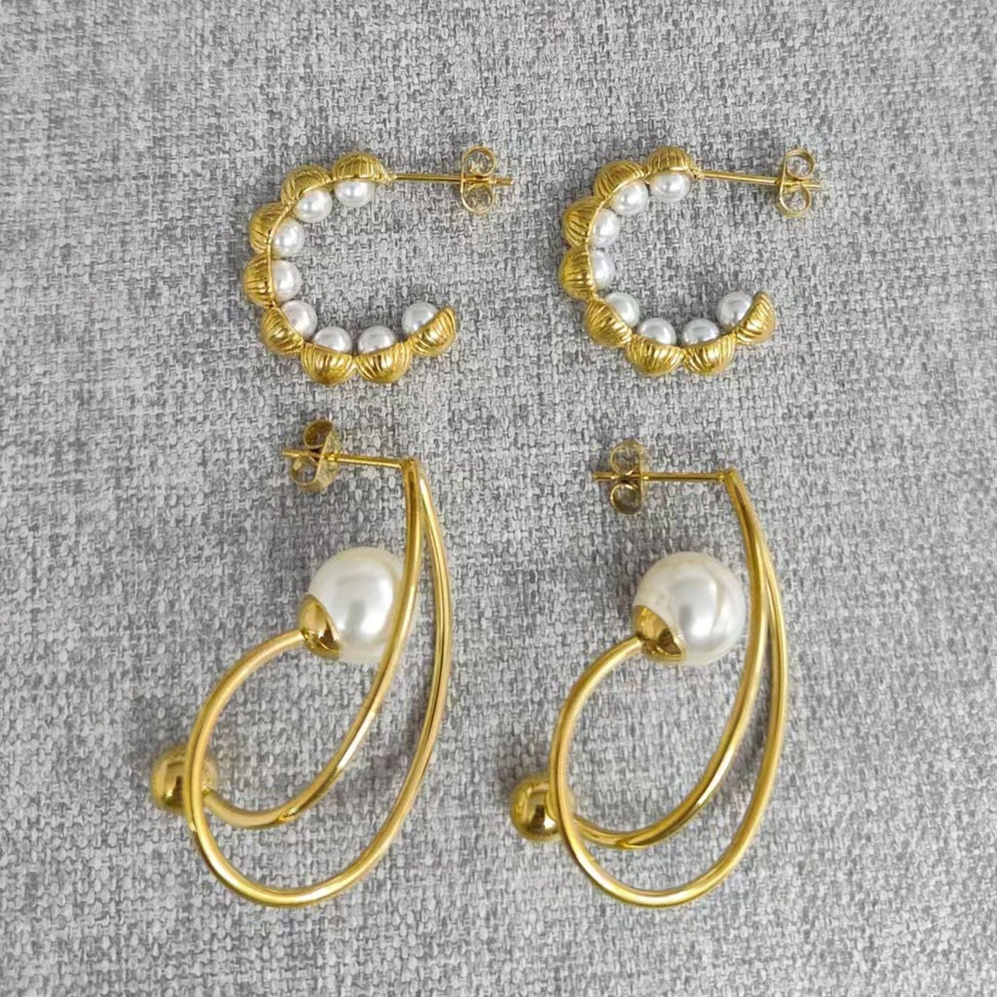 Titanium Steel Stainless Steel 18K Gold Ear Clip