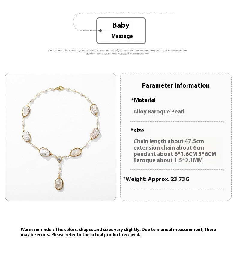 Freshwater Pearl Necklace For Women 2023 New Trendy Short Unique Design Accessories