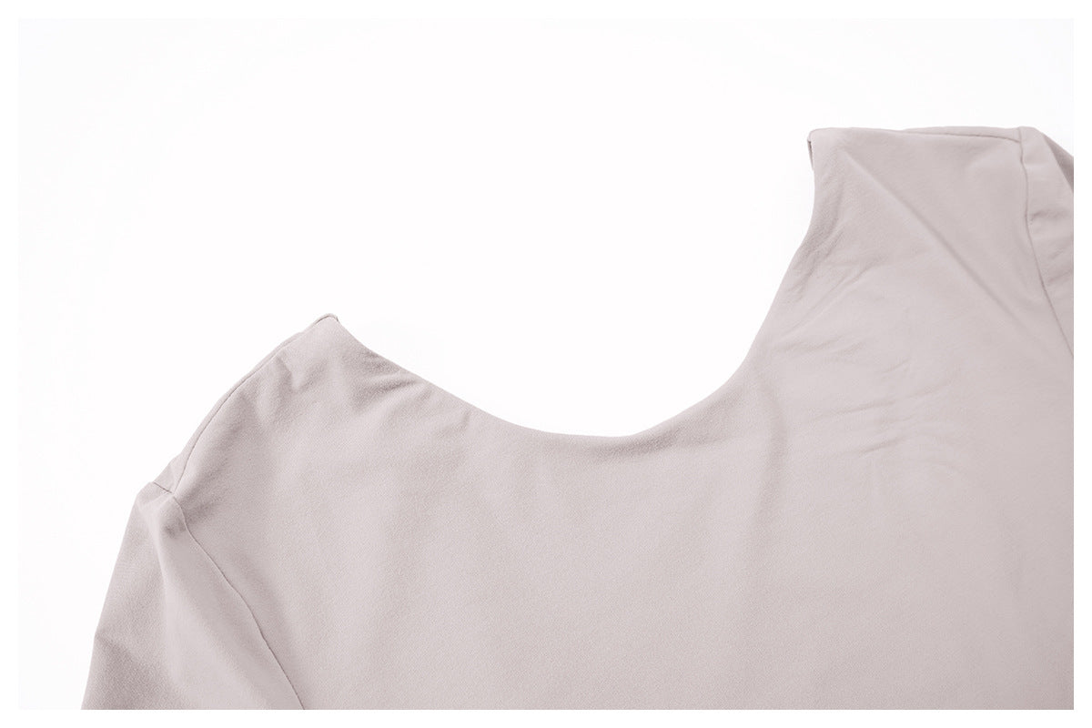 Brushed Tight Back Yoga Clothes High Strength Running Exercise T-shirt Women