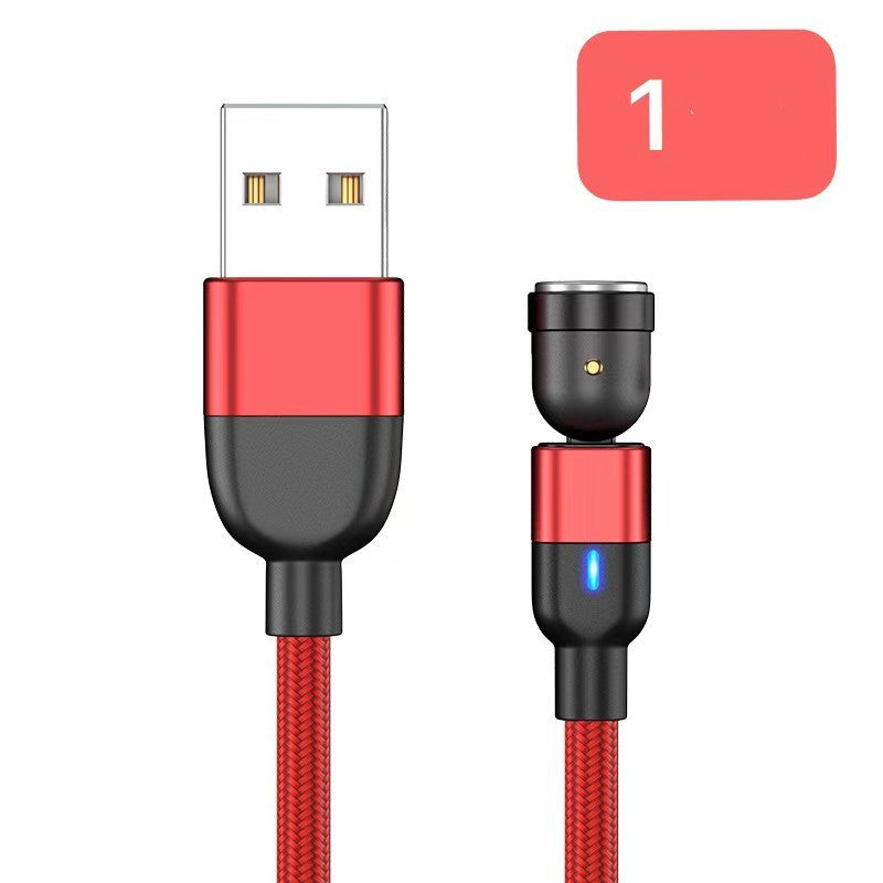 Magnetic Data Cable Threeinone 540-degree Rotation  Charging Cable Suitable