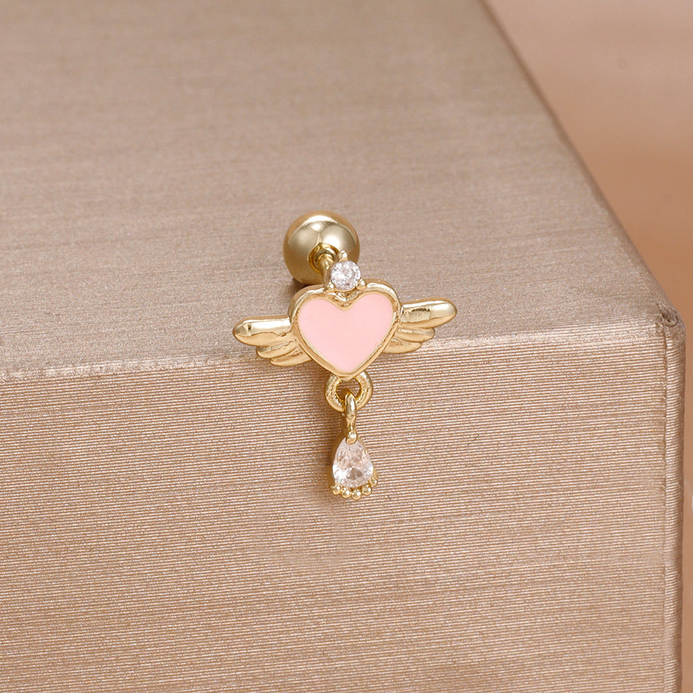Sweet Cute Cute Girl Love Heart Stud Earrings
