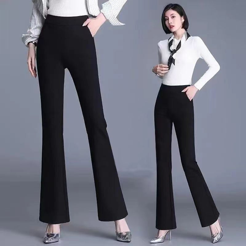 Black Weila Shark Pants Women's High Waist Stretch
