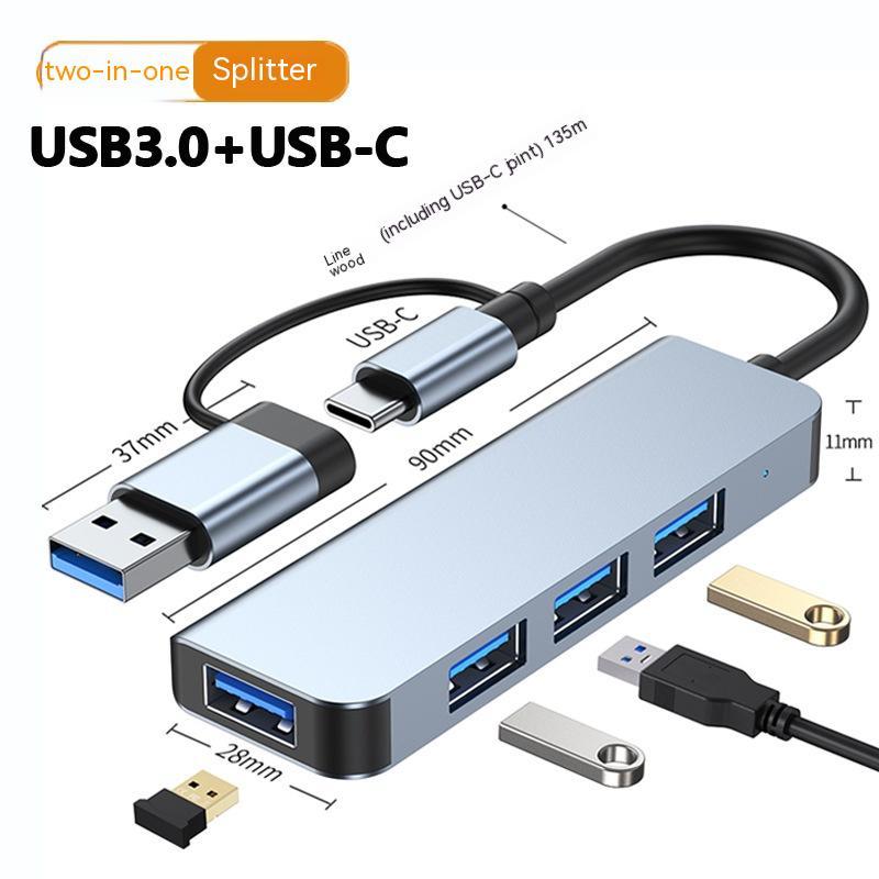 Type-c Cable Seperater Laptop Multi-interface Hub