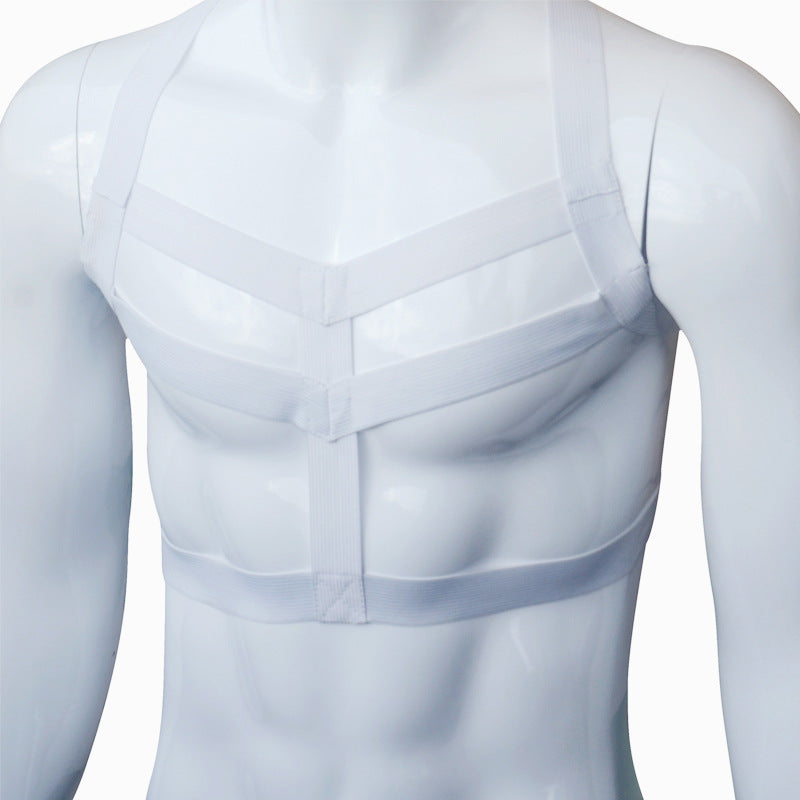 Mens Harness Bondage Costume Halter Neck Elastic