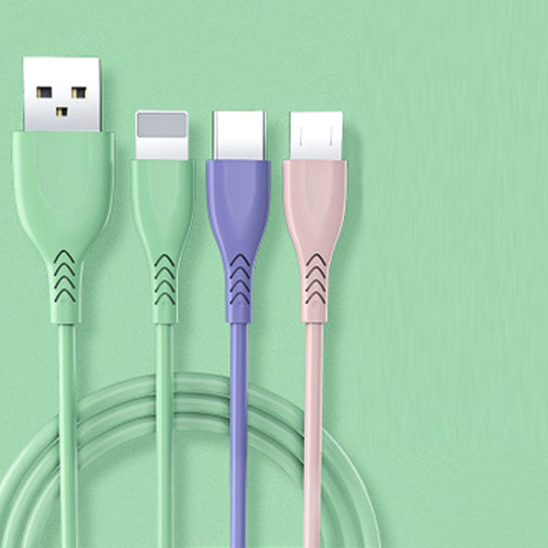 Three-in-one fast charging cable