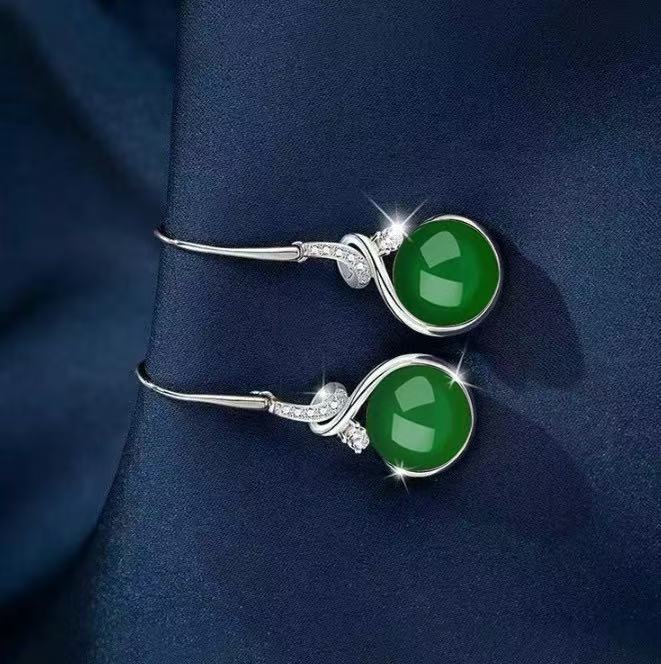 High Class Elegant Classical Retro Style Jade Earrings