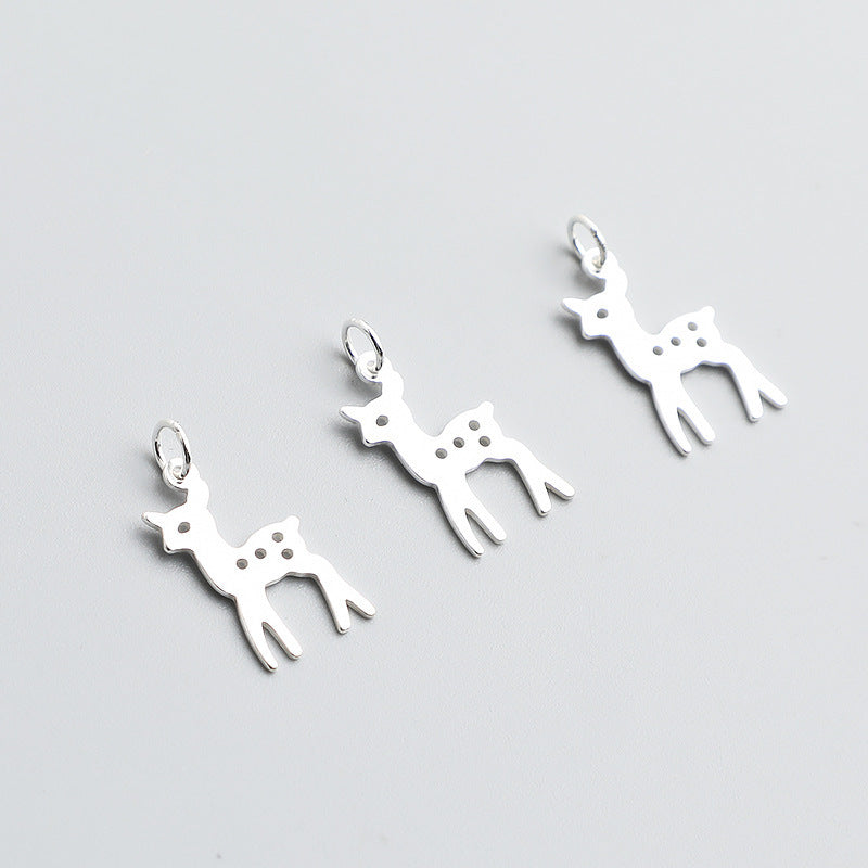 Argent Pur Deer Pendant Parts Handmade Decorative Pendant